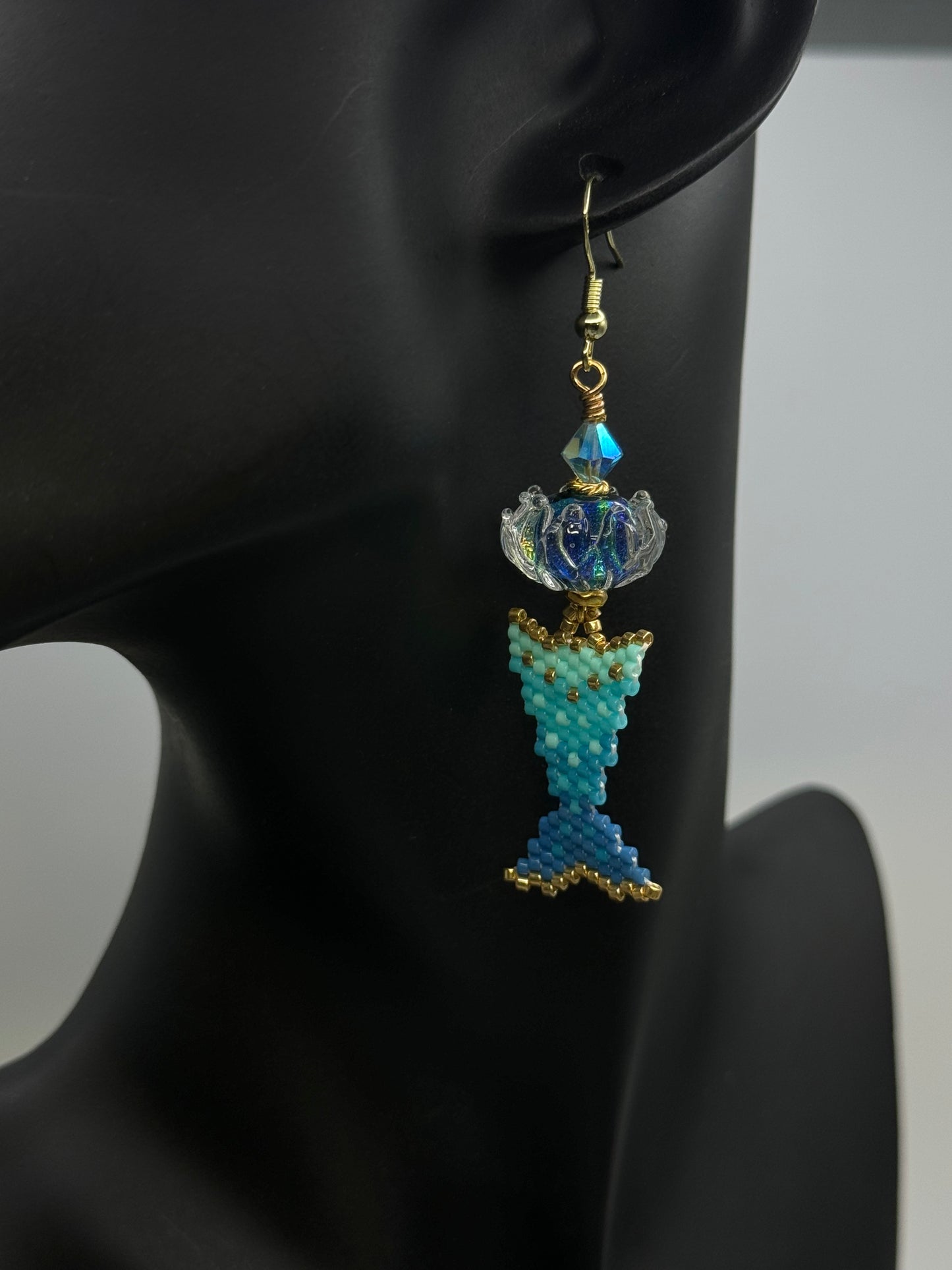 Handmade mermaid earrings