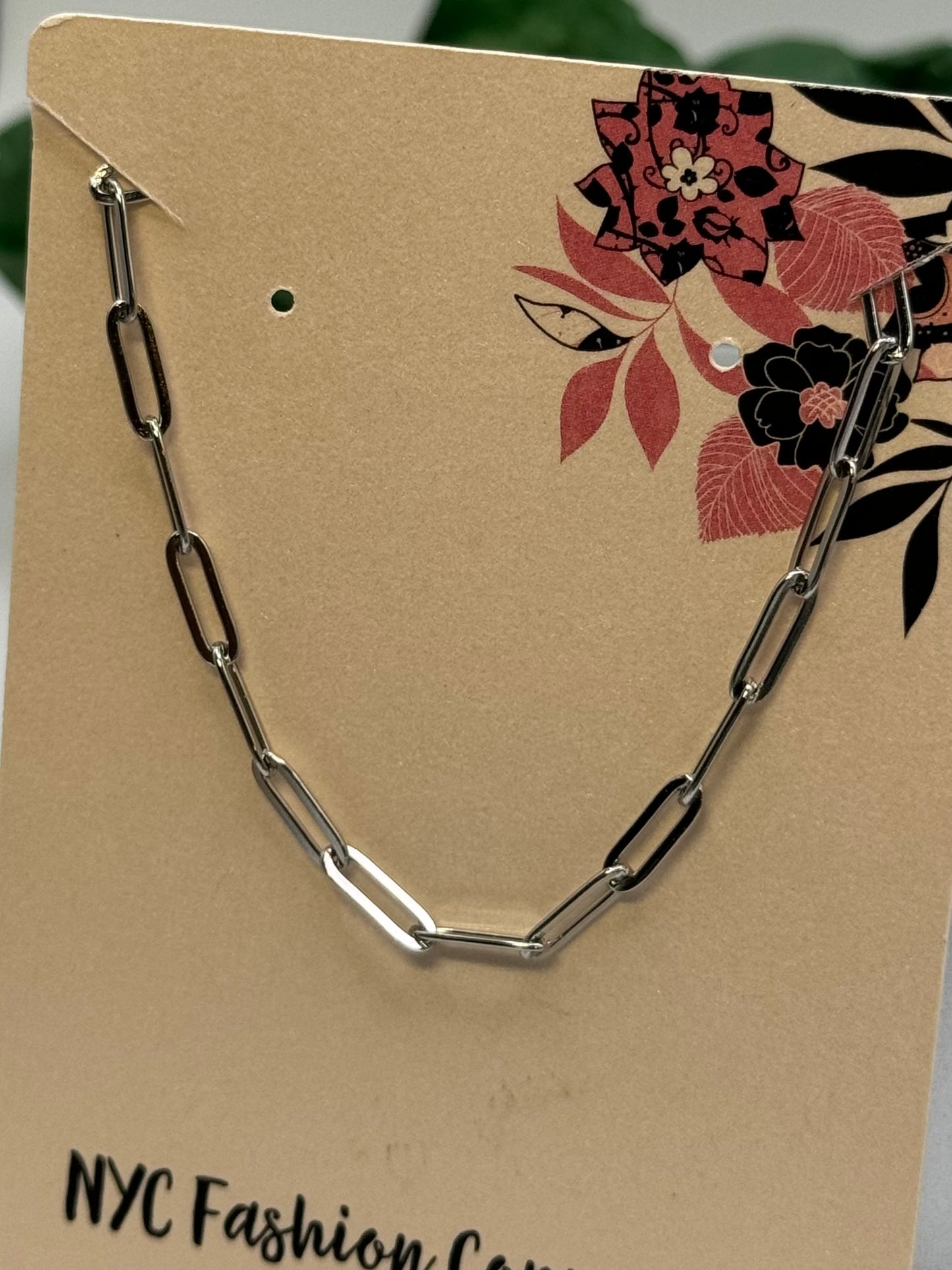 Paper clip chain bracelet