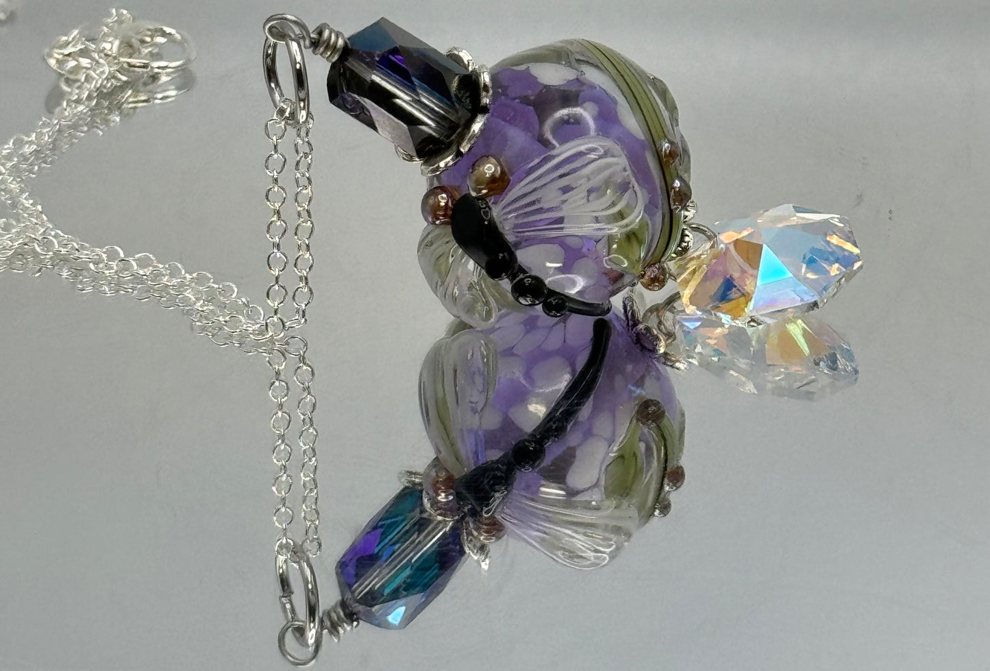 Lampwork dragonfly pendant
