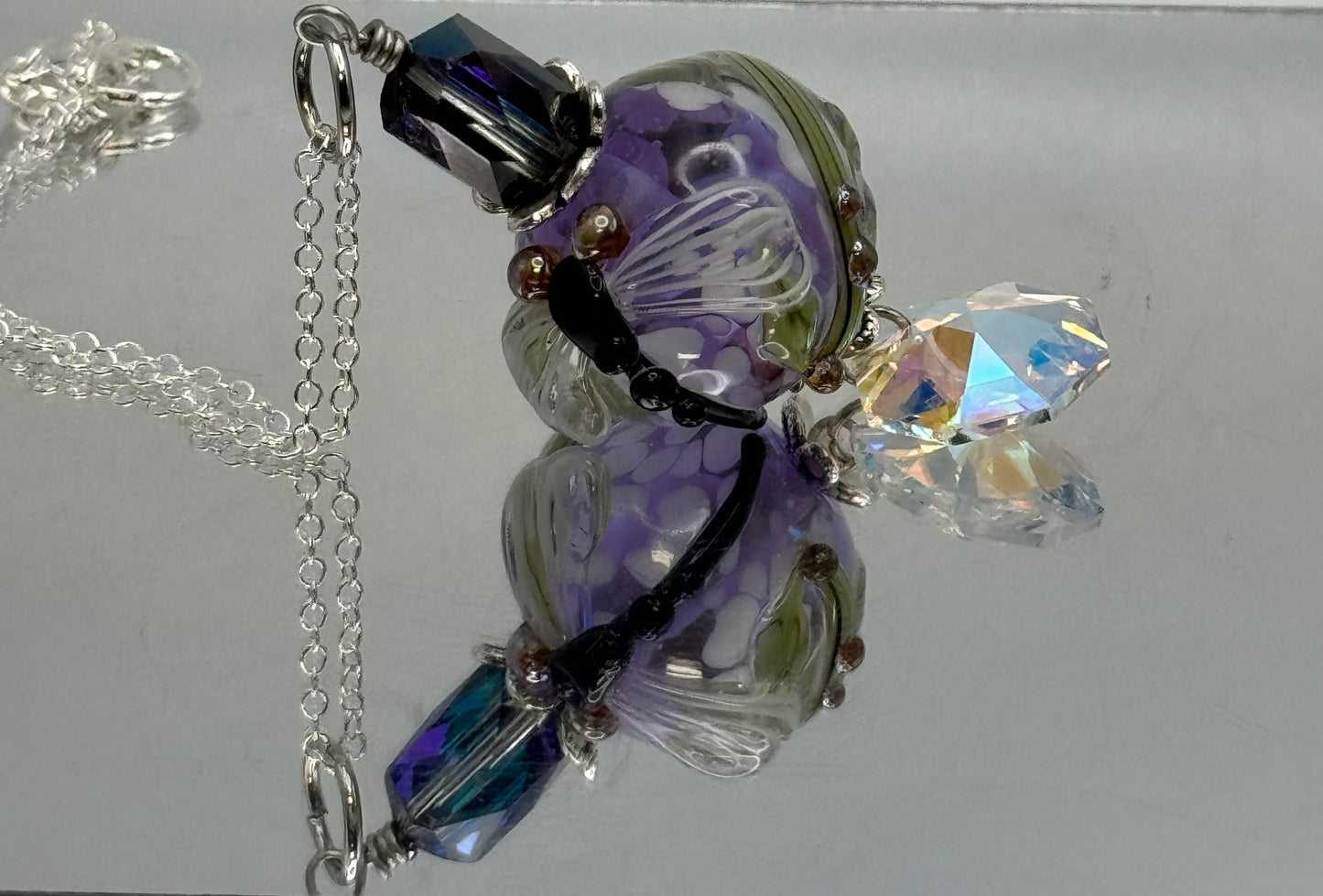 Lampwork dragonfly pendant