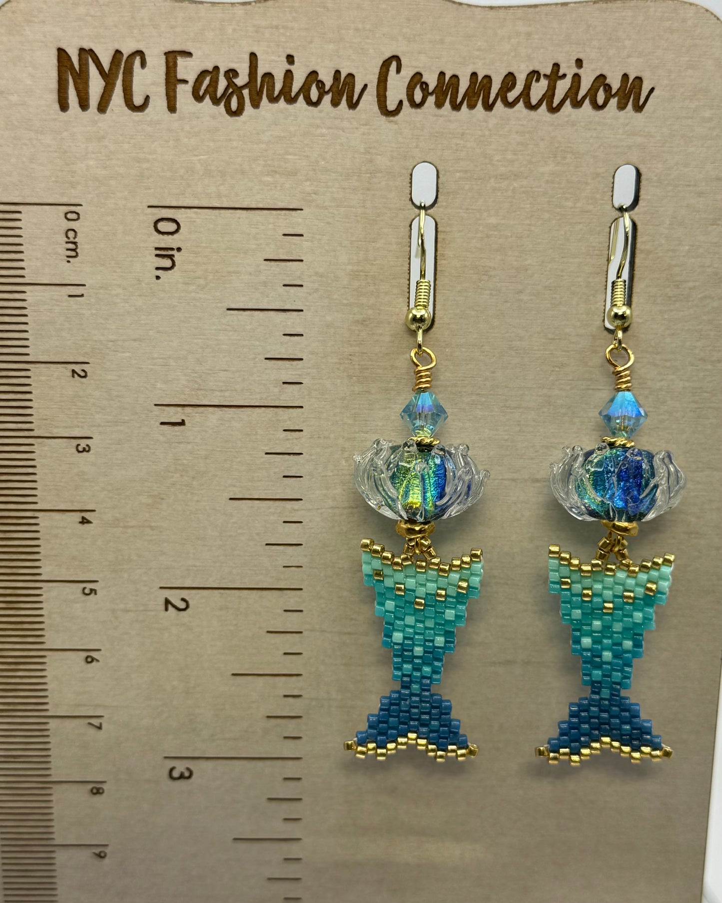 Handmade mermaid earrings