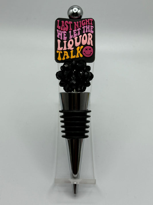 Bottle topper wine stopper - liquor talk