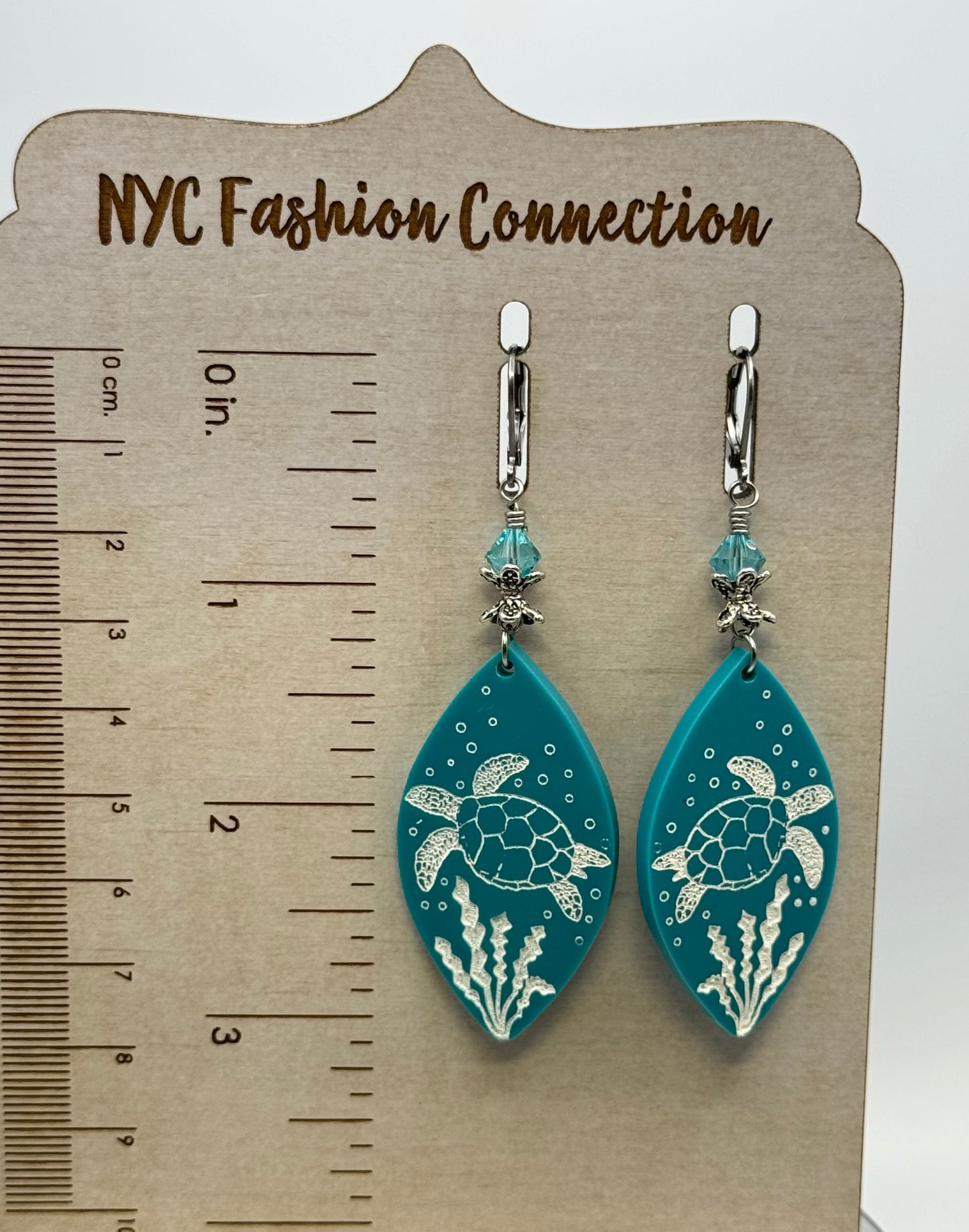 Under the sea turtle earrings