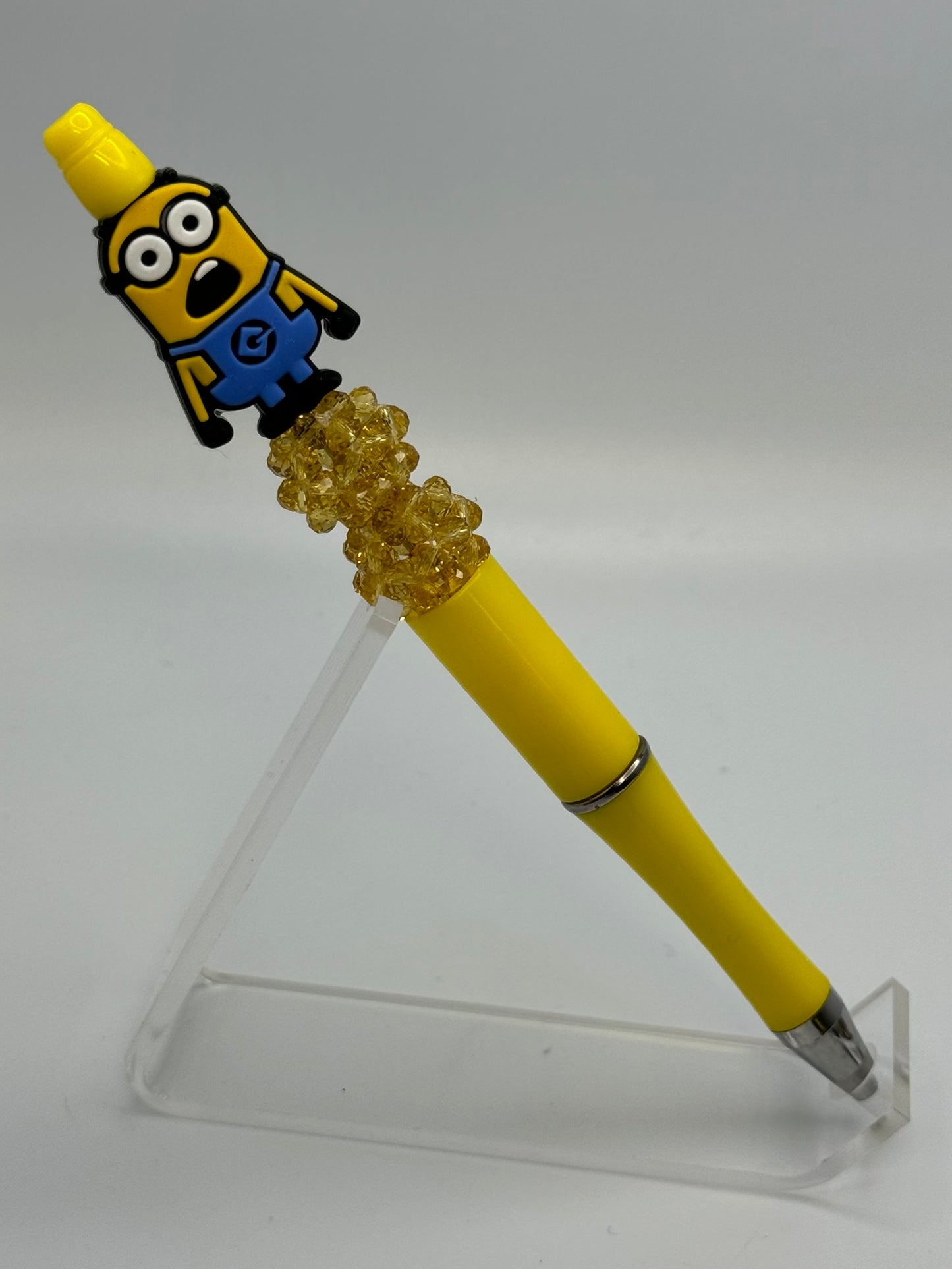 Beaded pen - yellow cartoon