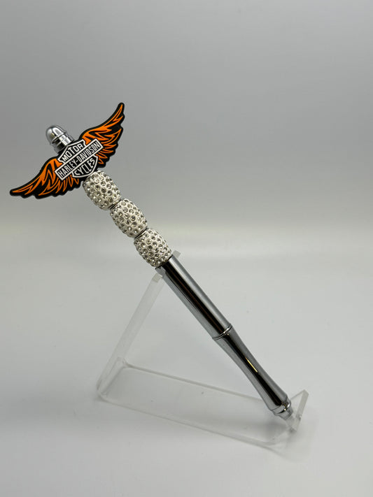 Beaded pen - motorcycle